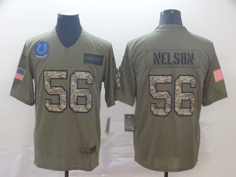 Men Indianapolis Colts #56 Nelson Nike 2019 Olive Camo Salute to Service Limited NFL Jerseys->minnesota vikings->NFL Jersey